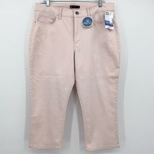NWT Lee Easy Fit Pastel Pink Capri Pants Size 16